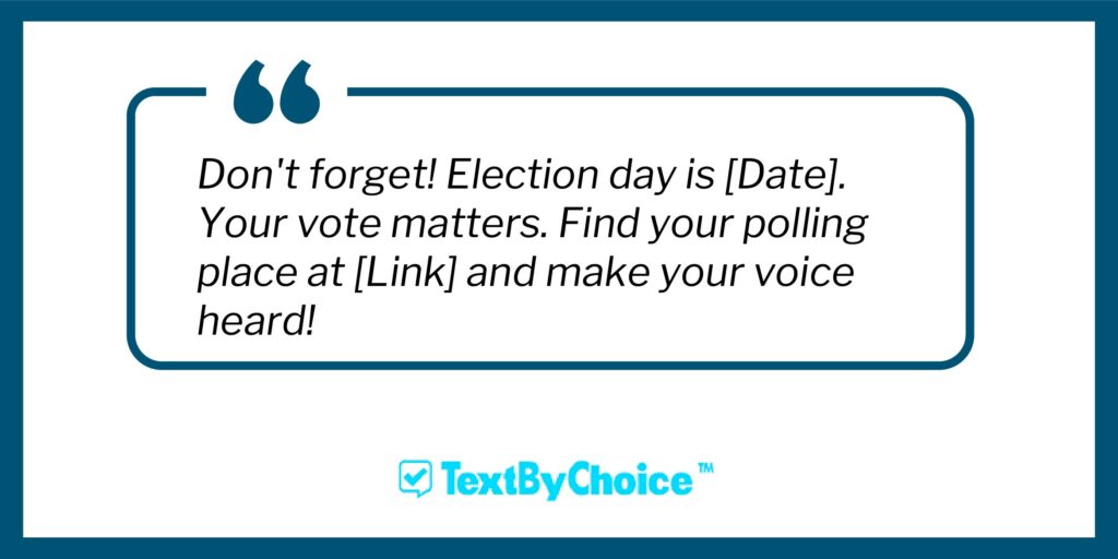 Voting reminder message template